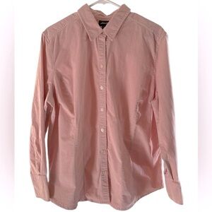 Eddie Bauer Women’s Pink Corduroy Cotton Button Down Shirt Size XXL